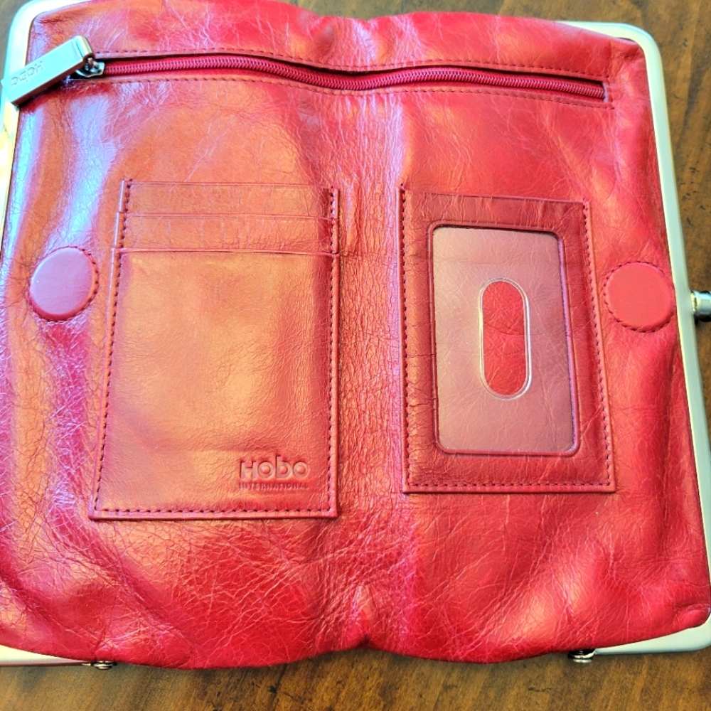 RED Lauren Hobo wallet